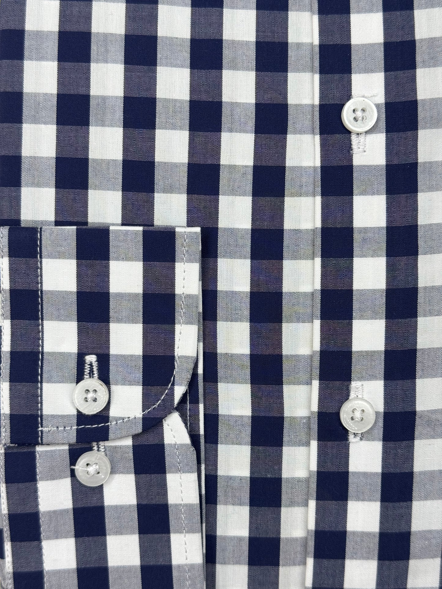 White Blue Check Shirt