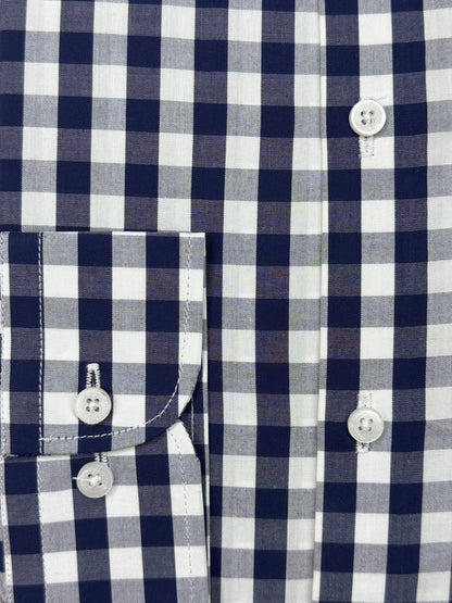 White Blue Check Shirt