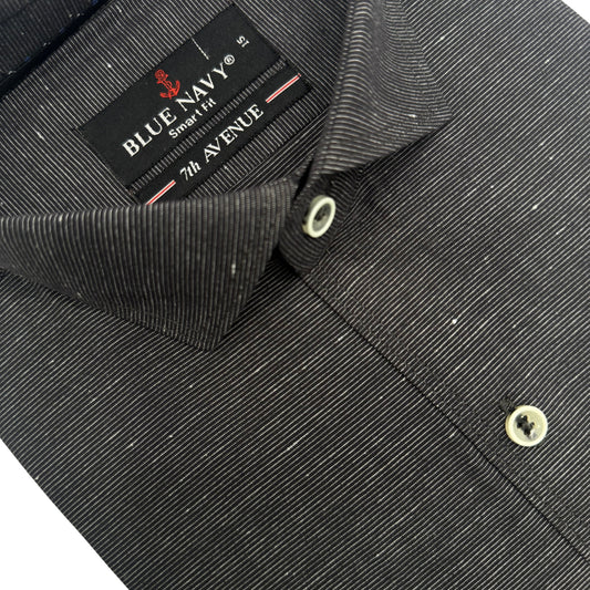 Charcoal Grey Slub Textured