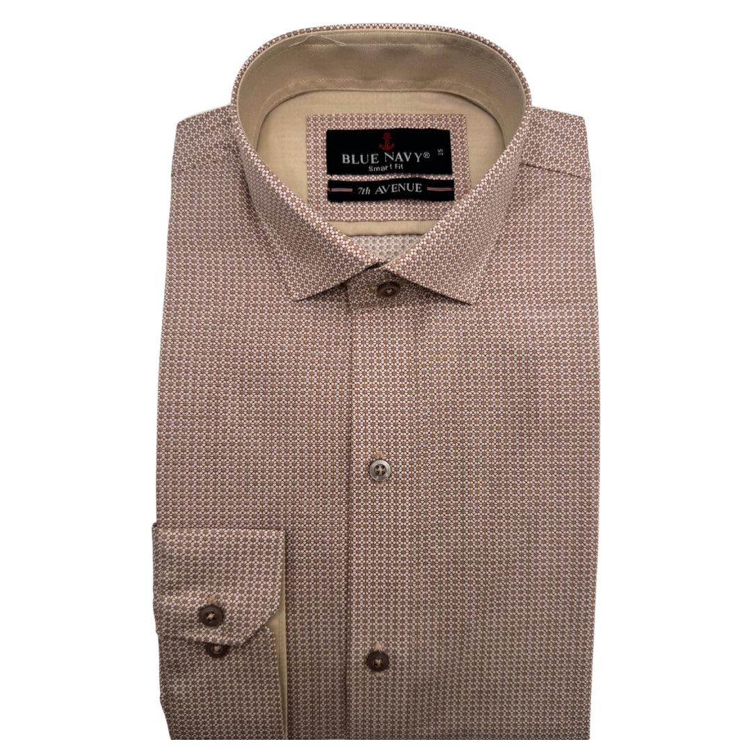 Mocha Microdot Formal Shirt