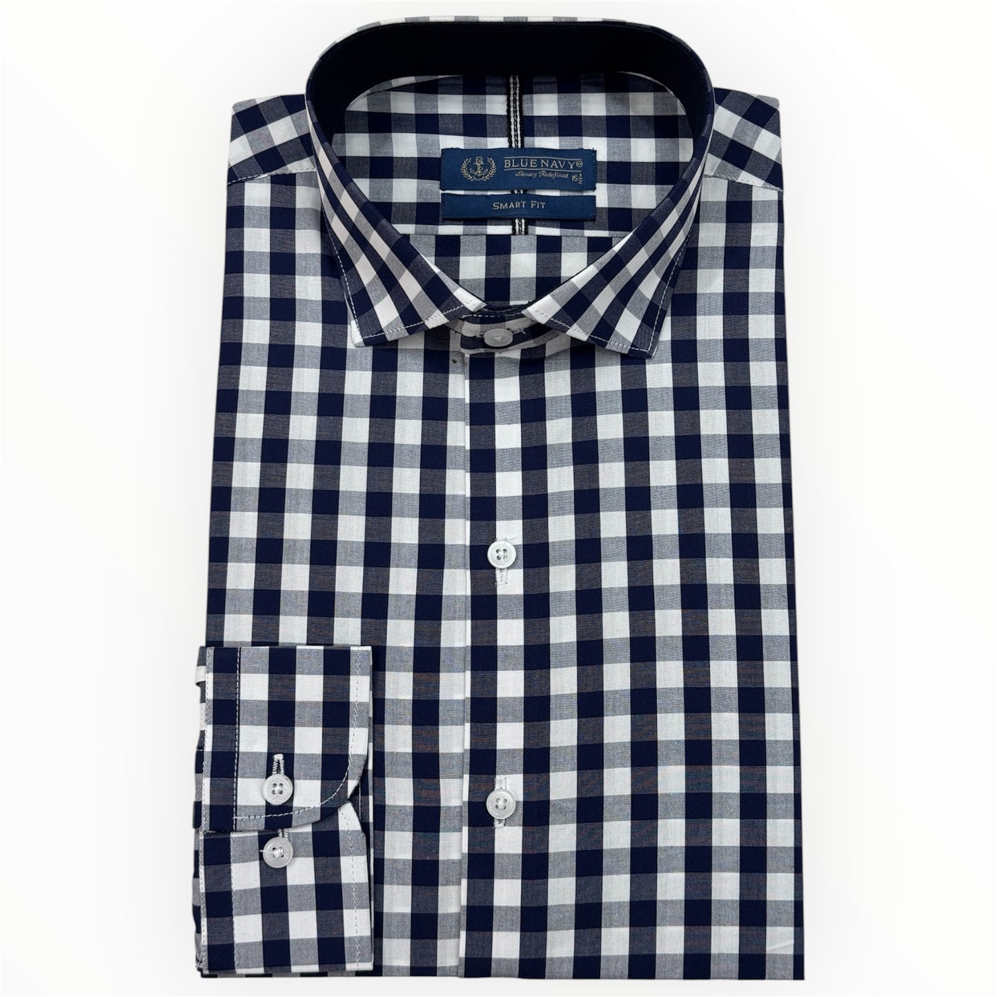 White Blue Check Shirt