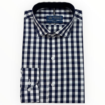 White Blue Check Shirt