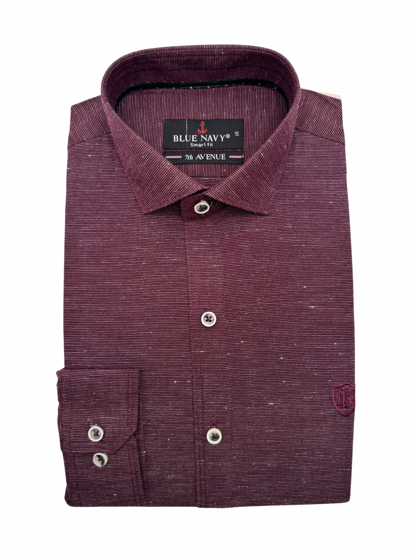 Burgundy Slub Textured Shirt