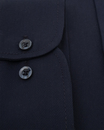 Navy Blue Textured Shirt