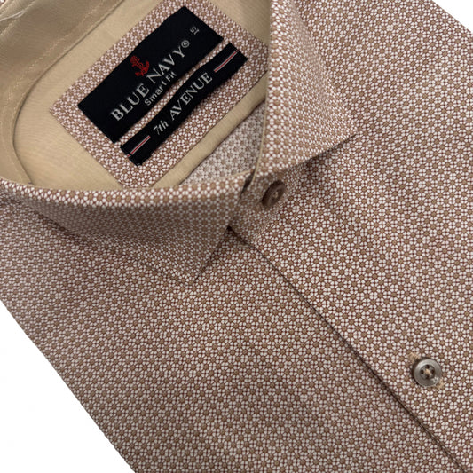 Mocha Microdot Formal Shirt