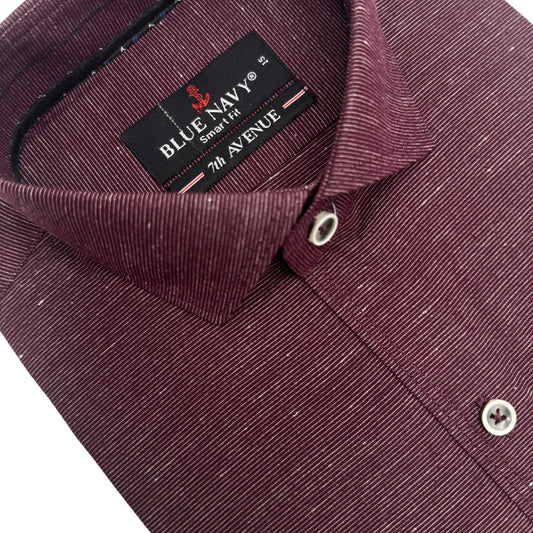 Burgundy Slub Textured Shirt