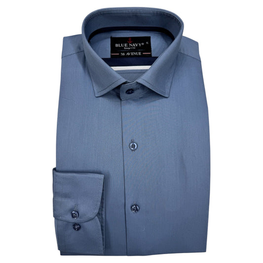 Blue Textured Shirt
