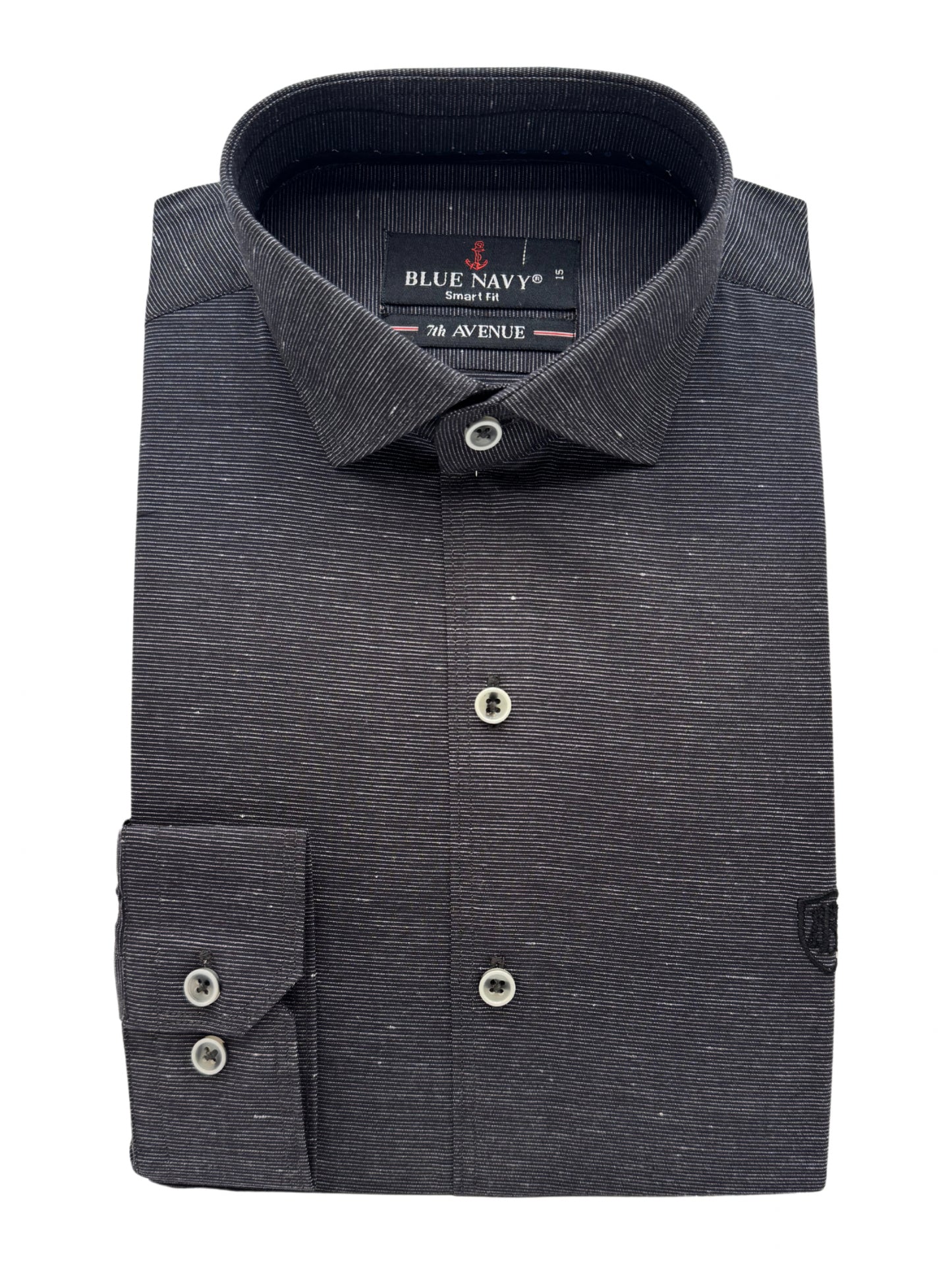 Charcoal Grey Slub Textured