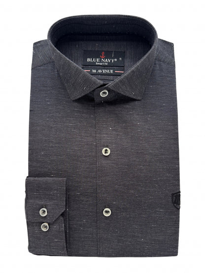 Charcoal Grey Slub Textured