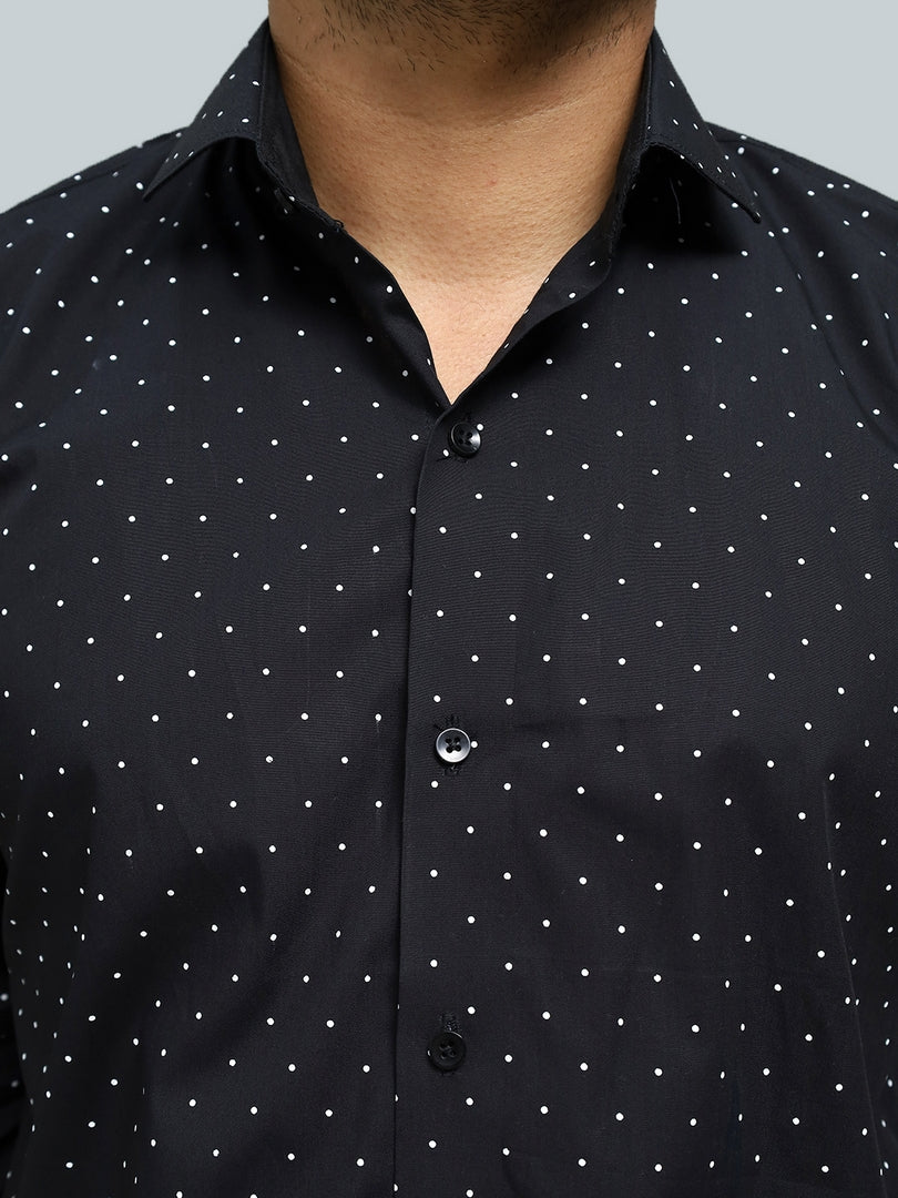 black dress shirt with white polka dots 1966 John Polka Dot
