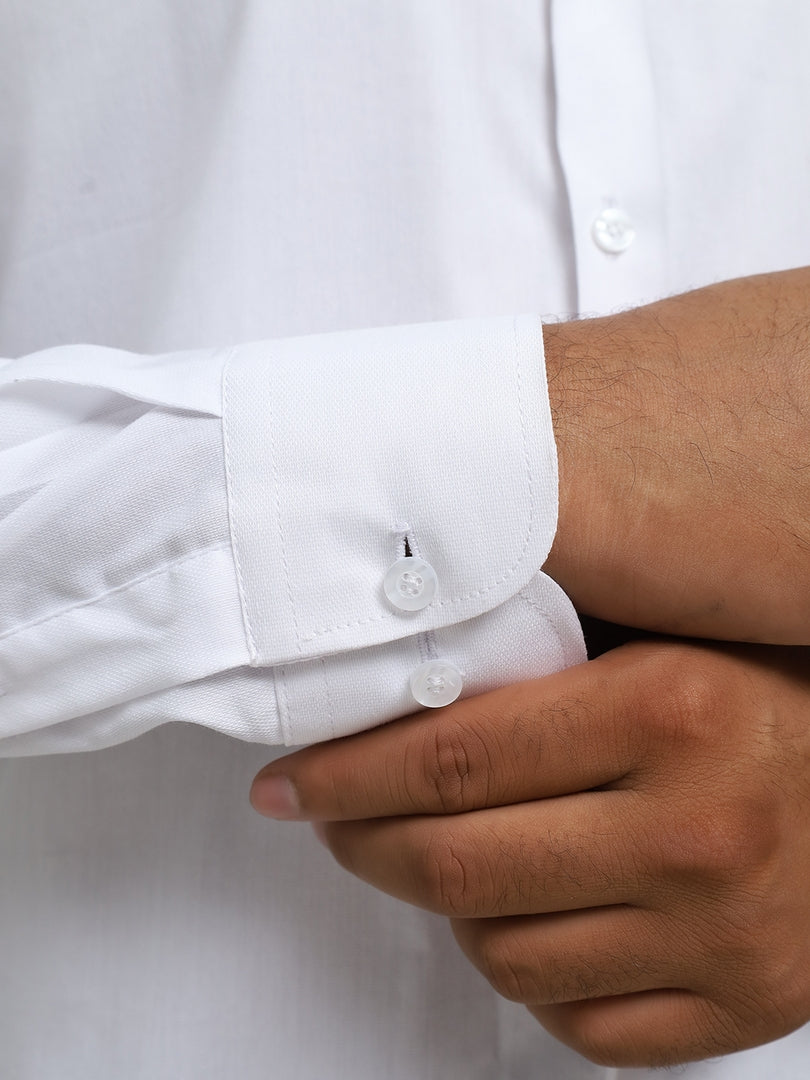 White Textured Shirt