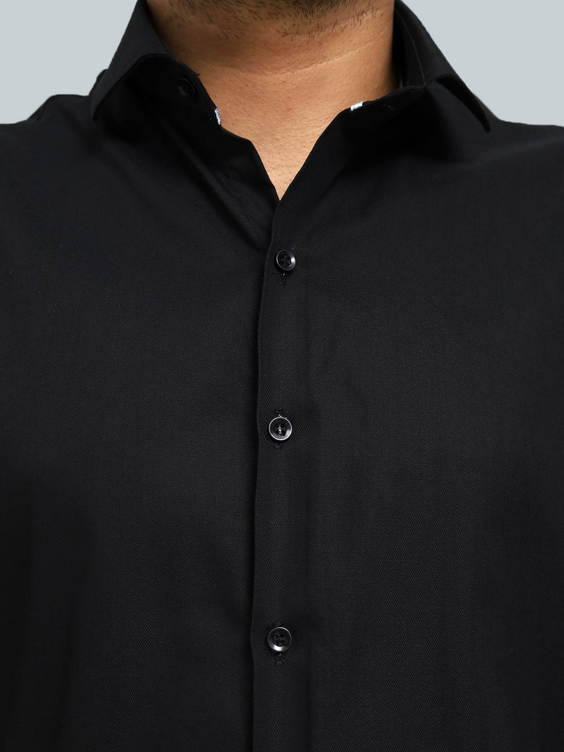 Black Textured Shirt