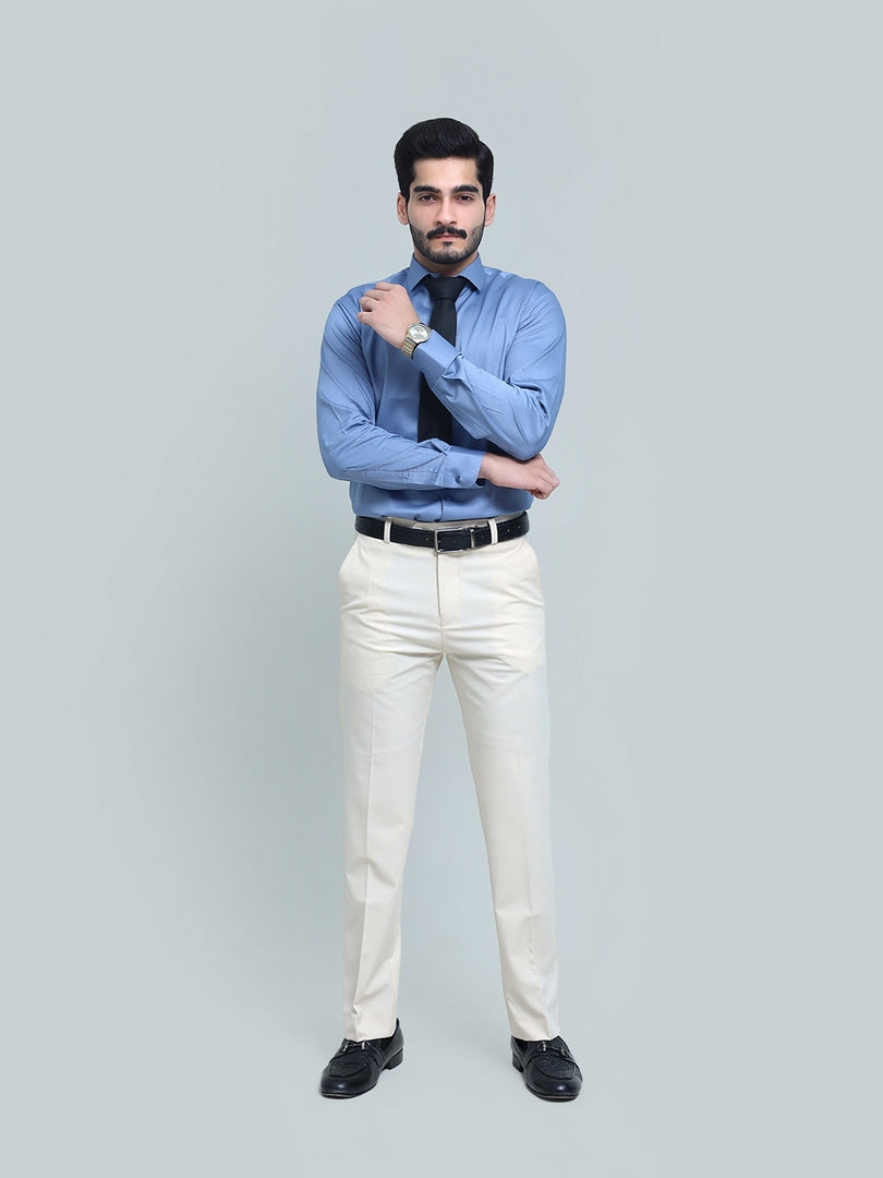 Blue Textured Shirt