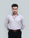 Beige Slub Textured Shirt